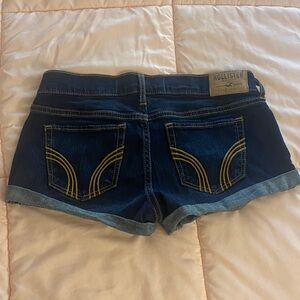 Hollister Women's Dark Blue Jean Shorts